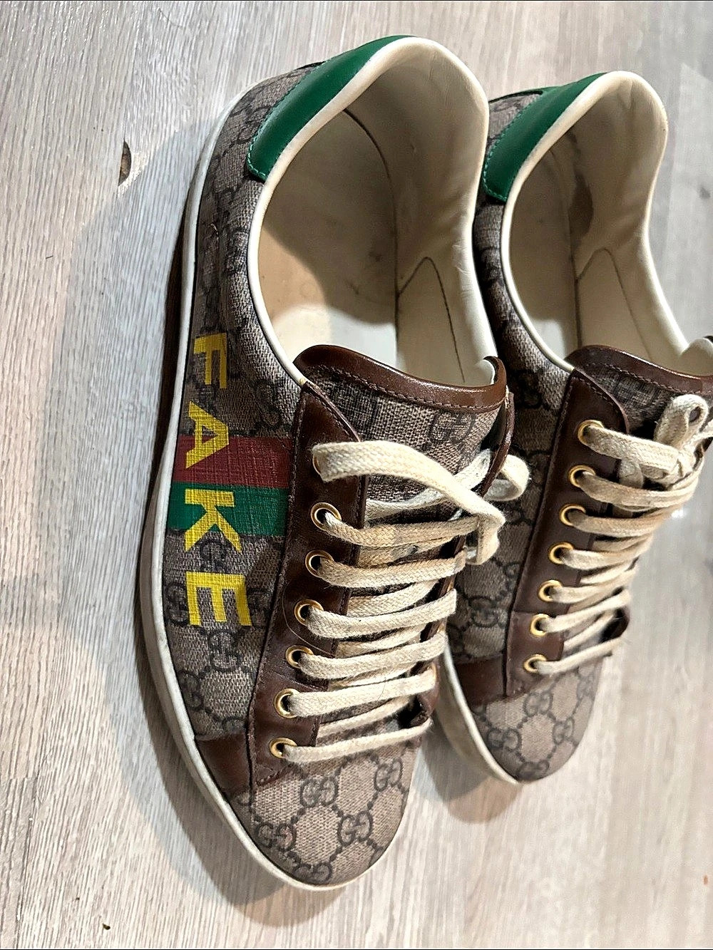Gucci Ace Sneakers Brown & Green US 9